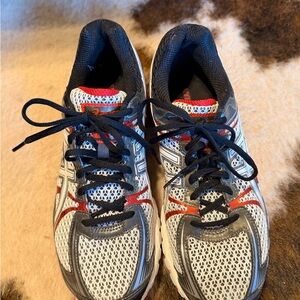 ASICS White and Red Men’s Running Shoes